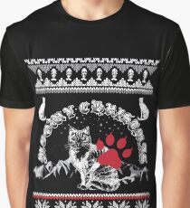 Meowy Christmas Ugly Graphic T-Shirt