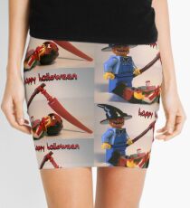 "Happy Halloween" Custom Halloween Scarecrow Minifig Mini Skirt