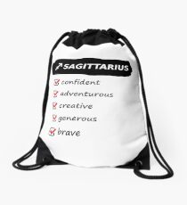 Sagittarius Traits Astrology Horoscope Birth Sign Drawstring Bag