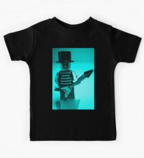 Emo, Goth, Punk, Band Guitarist Custom Minifigure Kids Tee