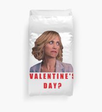 Bridesmaids, Valentine's day, Galentine's day, Best friends, good vibes, crazy, cool, roll eyes, sarcasm, irony, geek, forever alone, present, gift, ideas Duvet Cover