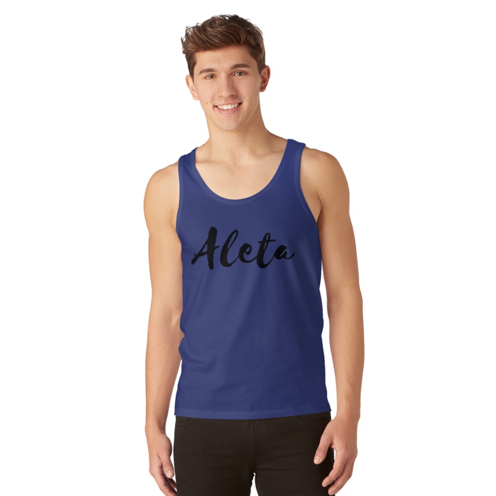 Mr Named Men's Unisex Tank Tops Basic Black Collection. Aleta