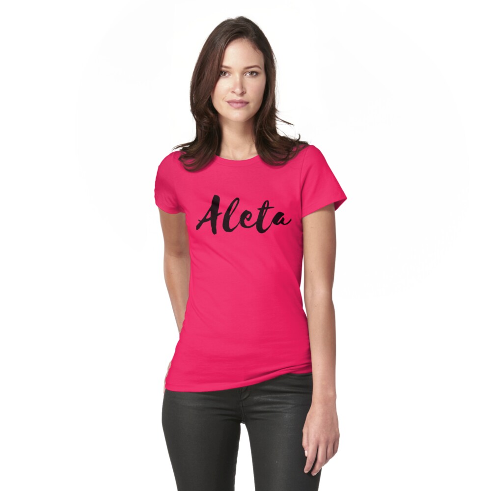 Mr Named Women's Fitted T-Shirts Basic Black Collection. Aleta