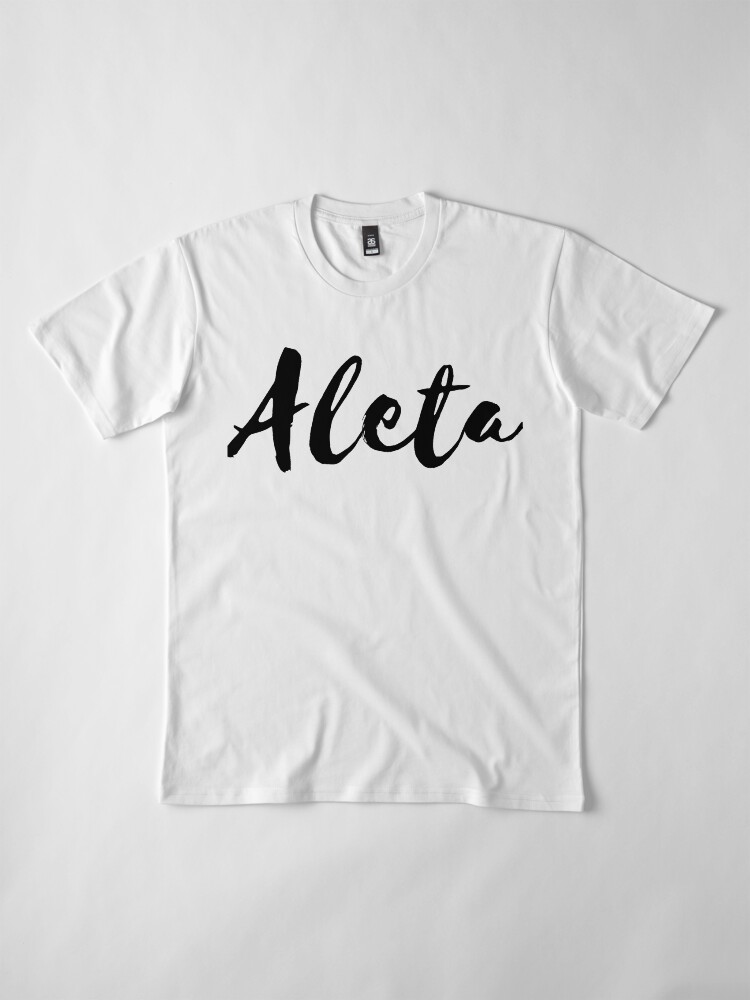 Mrs Named Men's Premium T-Shirts Basic Black Collection. Aleta - Image 4