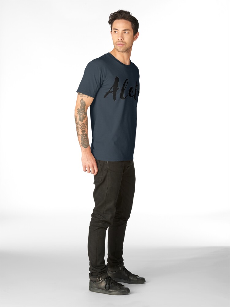 Mrs Named Men's Premium T-Shirts Basic Black Collection. Aleta - Image 2