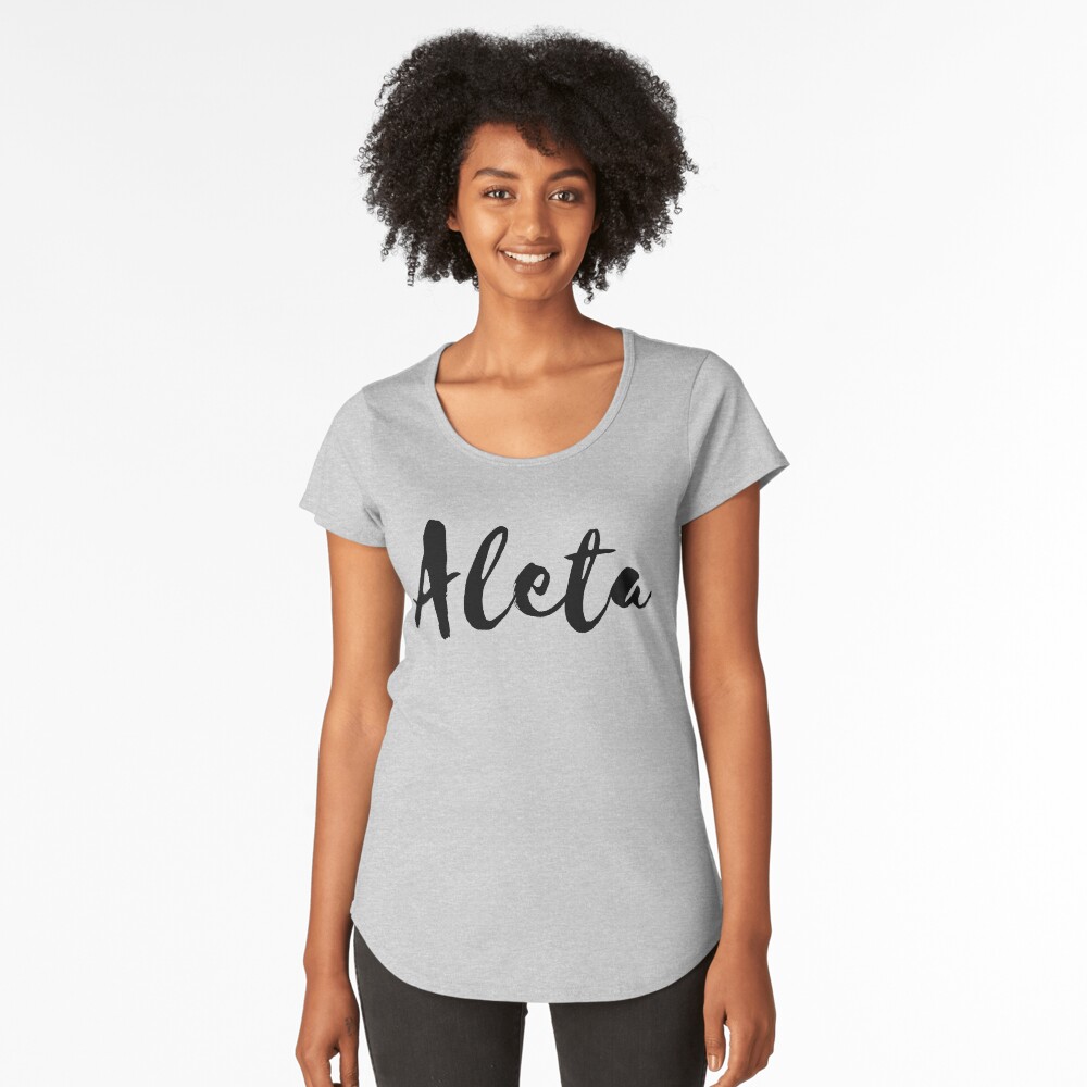 Mr Named Women's Premium T-Shirts Basic Black Collection. Aleta