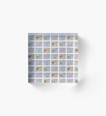 Quartz Crystal Magic Postage Stamps Acrylic Block