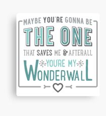 Wonderwall - Oasis - Typography Canvas Print