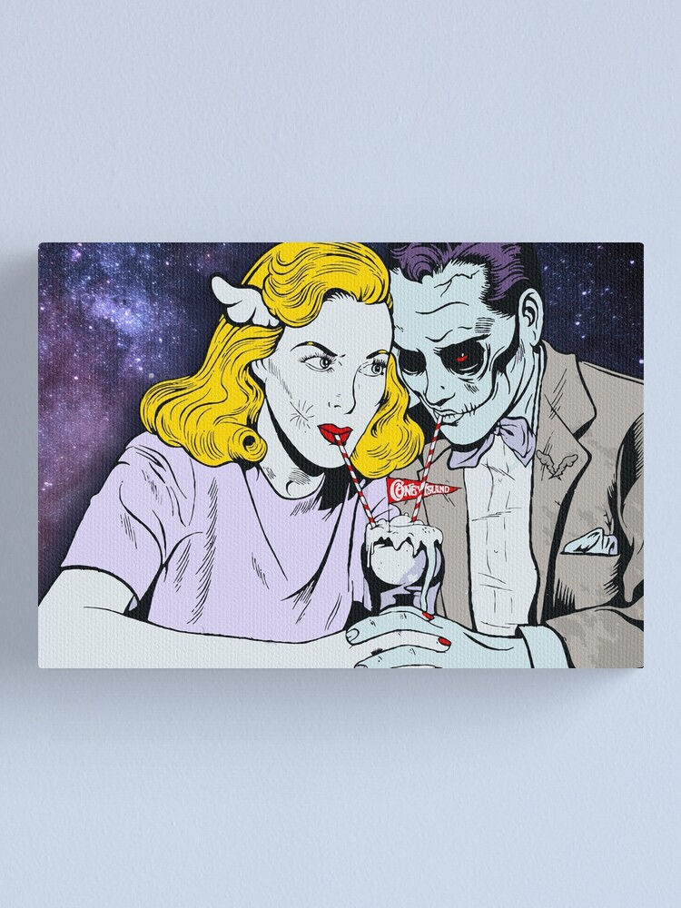 Alternate view of Vintage Street Art Comic Coney Island Graffiti Canvas Print