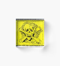 Yellow Skull Acrylic Block