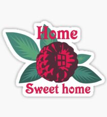 Home Sweet Raspberry Home Sticker