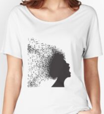 Camiseta ancha para mujer Melena de música