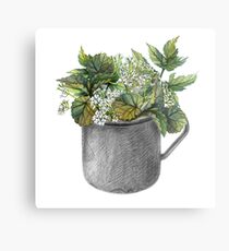 Mug with green forest growth Metal Print