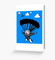 Tarjeta de felicitación Paracaidismo hurón