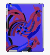 Rooster Abstract Art Blue iPad Case/Skin