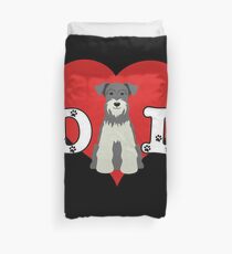 Papa-Zwergschnauzer - Geschenk für Zwergschnauzer-Liebhaber Bettbezug