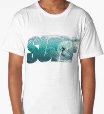 Surf block text cutout Long T-Shirt