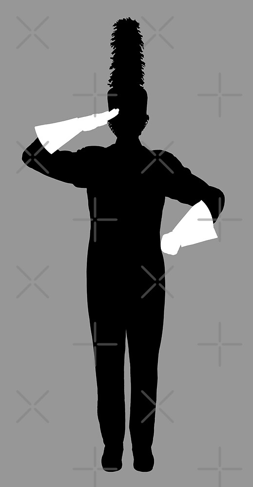 "Marching Band Drum Major, Saluting, White Gloves" by Vistascribe