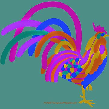 Artwork thumbnail, Colorful Abstract Rooster by ntartworks