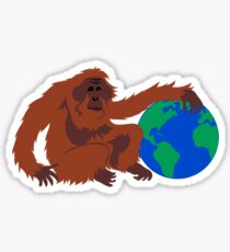 Earth Day Orangutan Sticker