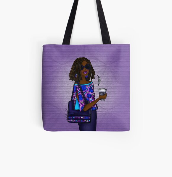 Modern African Woman- Cool Ankara Denim. All Over Print Tote Bag