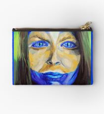 Blue Download (self portrait) Studio Pouch