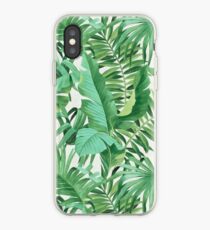 Green tropical leaves II iPhone Case