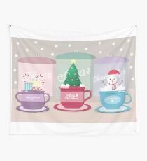Christmas Cups Wall Tapestry