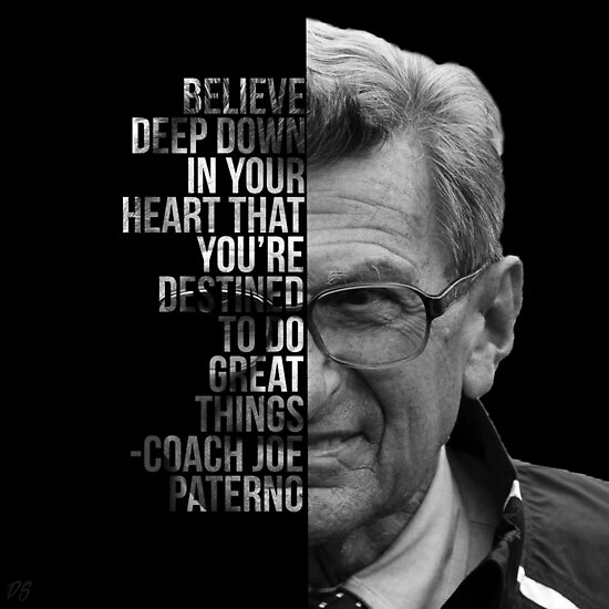 409 Penn State Football Joe Paterno Art Print Poster