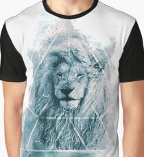 Sacred Majestic Blue Lion Spirit Animal Graphic T-Shirt