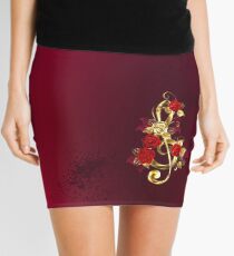 Musical Key with Roses Mini Skirt