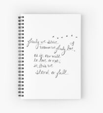 Freely We Serve... The Mortal Instruments Quote Spiral Notebook