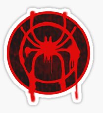 Pegatina En la etiqueta engomada del logotipo de Spiderverse