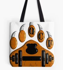 Queer Cub Fitness Logo - Orange Paw Tote Bag