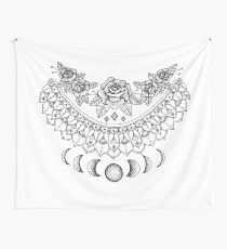 Lunar Floral Mandala Wandbehang