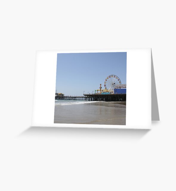 Santa Monica Pier Greeting Card Designed by stine1