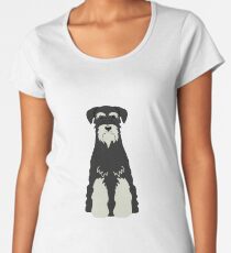 Camiseta premium de cuello ancho Schnauzer estándar - Regalo para la raza de perro Schnauzer amante estándar