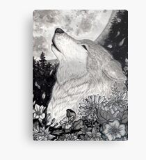 Lobo lunar Metal Print