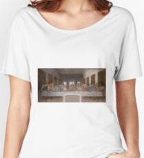 Camiseta ancha para mujer La última cena de Leonardo da Vinci