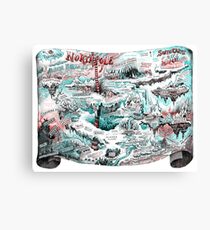North Pole Map Canvas Print