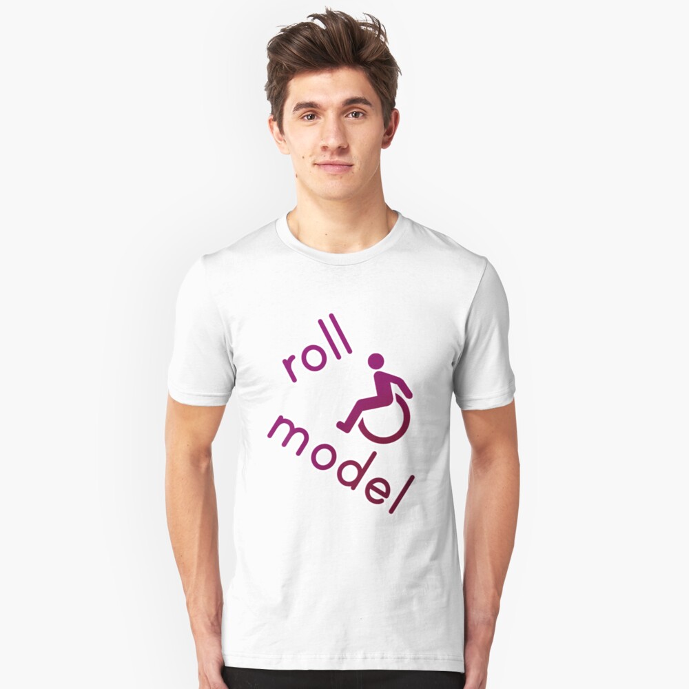 Roll Model - Disability Tees - in purple Slim Fit T-Shirt
