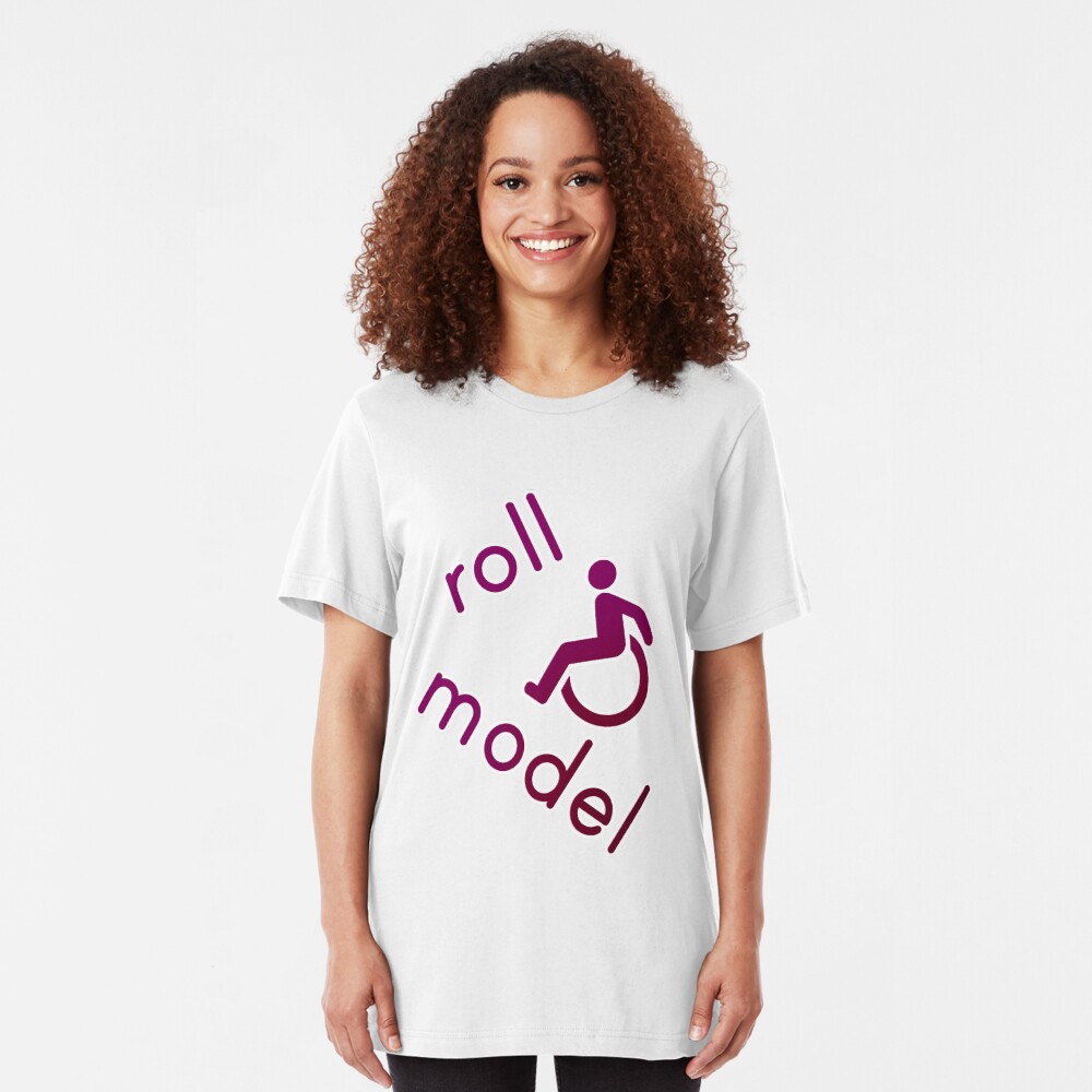 Roll Model - Disability Tees - in purple Slim Fit T-Shirt