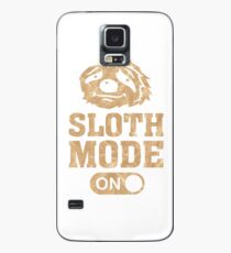 Sloth Mode, On, Faultier, Modus, Status, Chillen, Chiller, Gammeln, Entspannen, Entspannung, Relaxen, Relaxing, Müde, Müdigkeit, Schlafen, Geschenk Hülle & Klebefolie für Samsung Galaxy