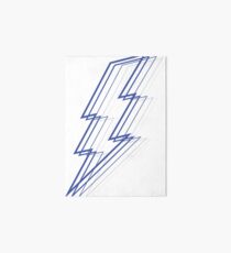 Blue Lightning Art Board Print