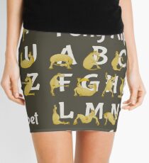 Pony Alphabet, Brown Mini Skirt