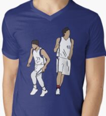 Luka Doncic And Dirk Nowitzki Men's V-Neck T-Shirt