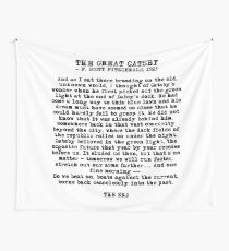 Ende des großen Gatsby - Fitzgerald-Zitats Wandbehang