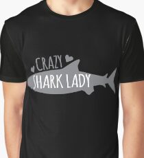 CRAZY Shark lady Graphic T-Shirt