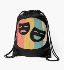 Drama Masks Theater Drawstring Bag