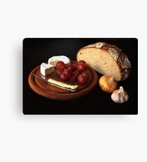 bread and cheese Canvas Print